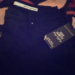 Black jeans with vegan leather